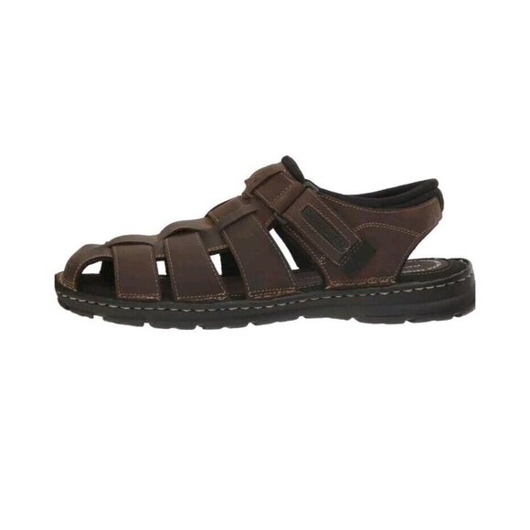 Rockport Sandals Mens 10 M Darwyn Fishermen Brown Leather Closed Toe Shoes NEW - Picture 9 of 13